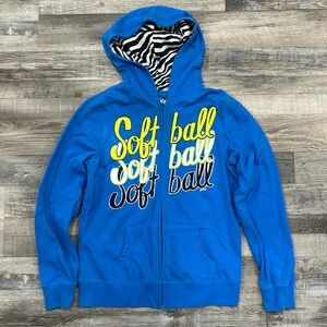 Justice Softball Zip-Up Sweatshirt